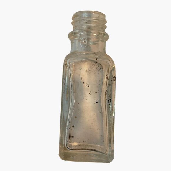 Vintage Clear Glass Bottle Miniature 2 inch - Picture 3 of 6